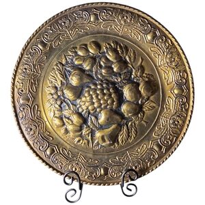 Vintage Gold Embossed Fruit Plate